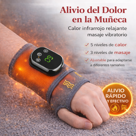 Muñequera térmica masajeadora